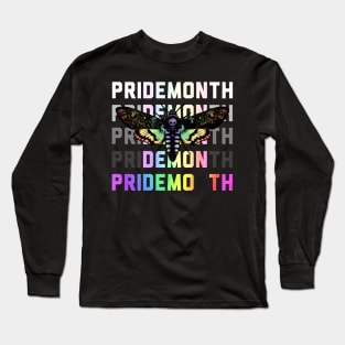 Pride Moth Rainbow Long Sleeve T-Shirt